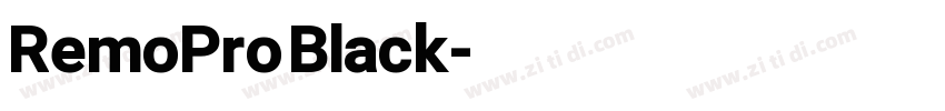 RemoPro Black字体转换